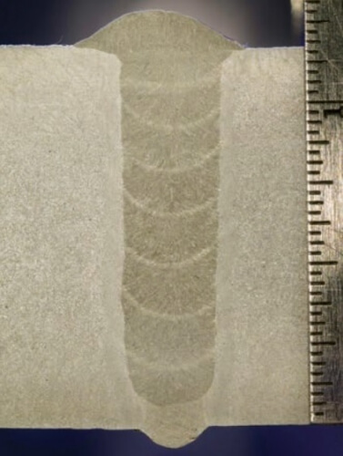 Разрез стыка трубы X65